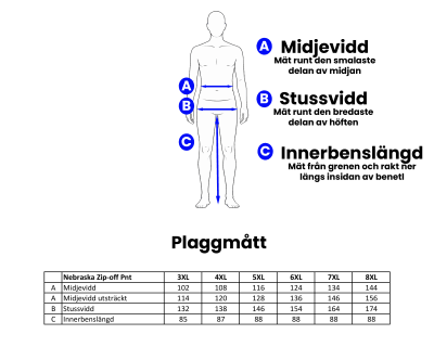 Nebraska Zip-off Pants Men Blue Plus Size