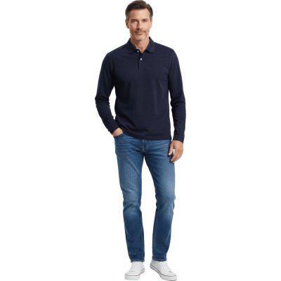 Skill Men´s Long Sleeve Performance Polo Dark Blue