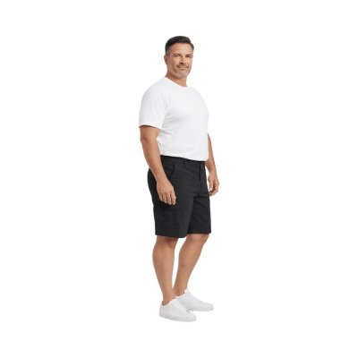 Nebraska Shorts Men Black Plus Size