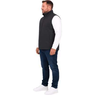 Sestri Vest Men Black Plus Size