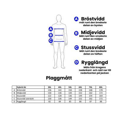 Hybrid Jacket Men Black Plus Size